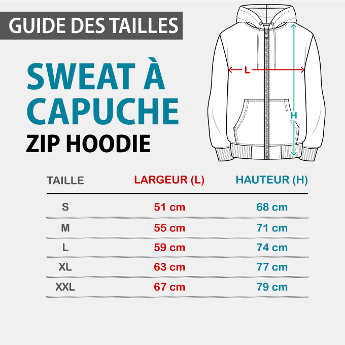 Sweat-Shirt MAWAQIT Zippé à Capuche (qualité supérieure)